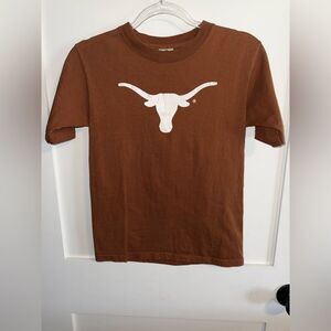 Delta Brown Short Sleeve Tee with White Longhorn